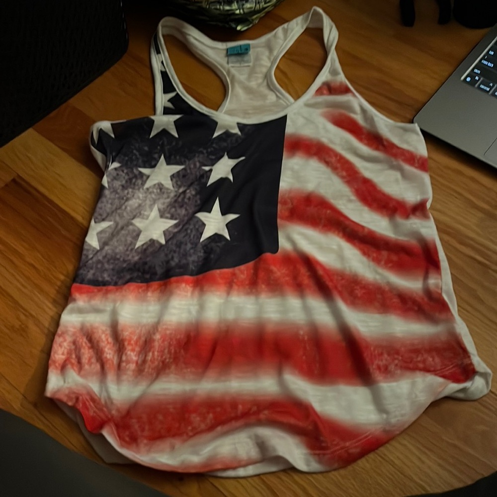 American flag tank top